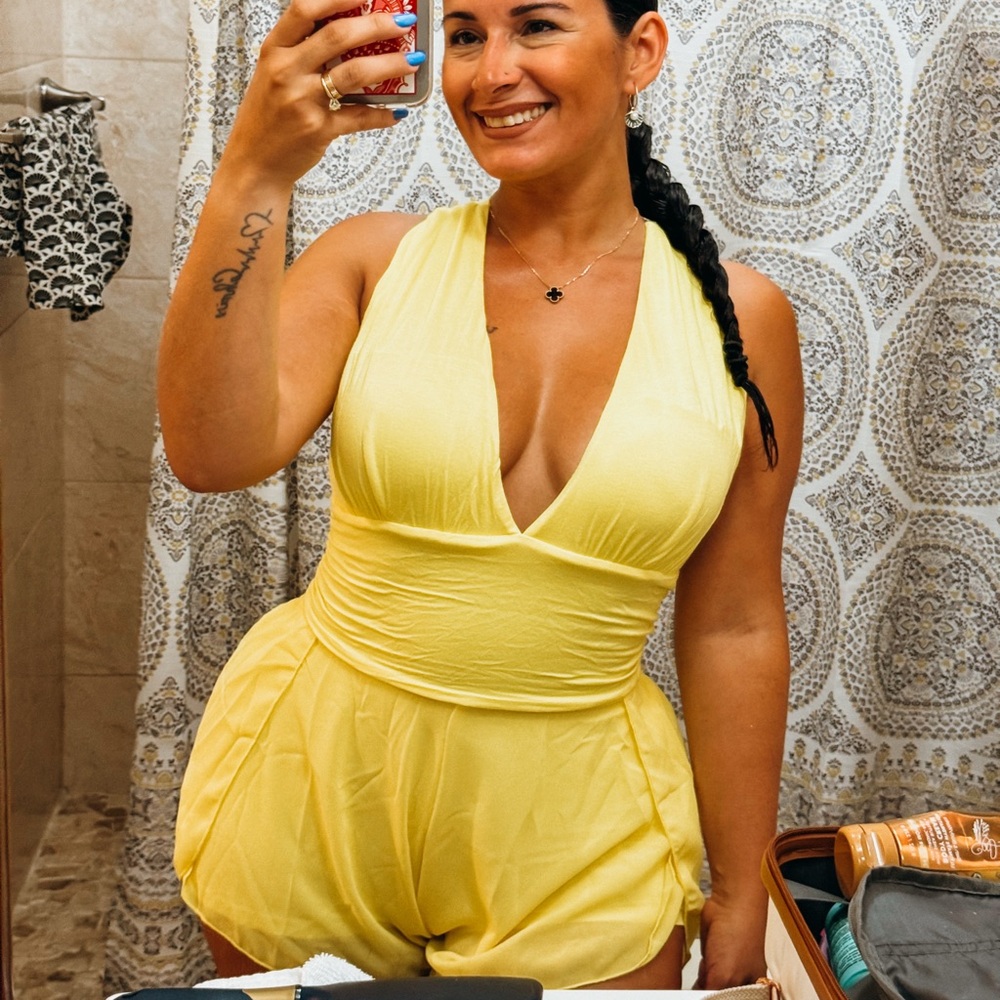 Yellow Sleeveless Romper